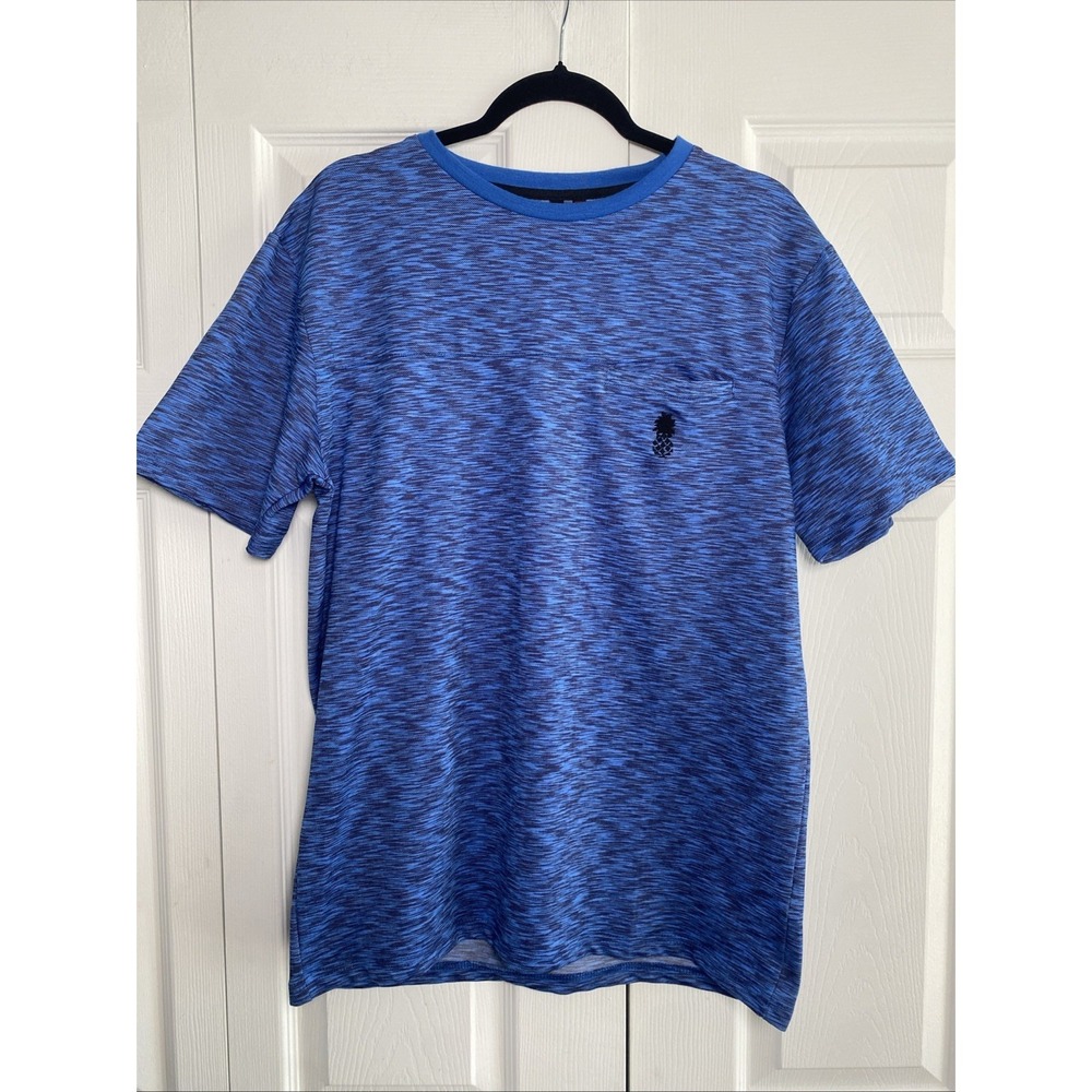 Smash‎ Space Dye Pocket Tee Mens Size L Blue Pineapple Performance Polyester Tee